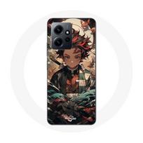 Case - Maniacase - Xiaomi Redmi Note 12 4G - Demon Slayer Tanjiro - Soft - Black