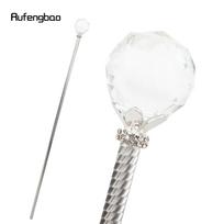 White Glass Crystal Ball Alloy Fairy Wands for Girls Princess Wands Kids Angel Wand Party Cosplay Wedding Birthday Party 91cm balta