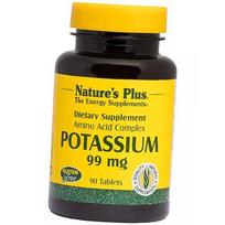 Kalis su amino rūgščių kompleksu, kalis 99, Nature's Plus 90 skirtukas. (36375175) 90tab