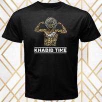 Khabib laikas Garsus kovotojas Čempiono logotipas Juodi unisex marškinėliai S