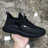 Men's Sports Shoes Casual Trendy All-match Running Shoes Lightweight Breathable Fashion Versatile Travel Shoes 44 juoda