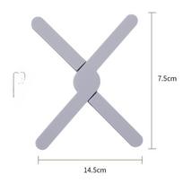 Maistinis silikoninis sulankstomas stalo izoliacinis kilimėlis, keptuvės kilimėlis, lėkštės kilimėlis 20*8CM pilka spalva