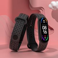 Silikoninė pinta solo kilpa apyrankė skirta Xiaomi Mi Band 7 riešo greitam pakeitimui sportiniam išmaniajam laikrodžiui Correa NFC Miband 4 5 6 dirželiui For Mi Band 3 4 brown