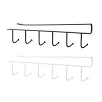 Hook Kitchen Storage Rack Trace-free Hole-free Hook Cabinet Door Rack Hook Rack Hanging Storage and Sorting Rack 2PCS balta