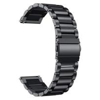 Laikrodžio apyrankės universalus keičiamas 18/20/22 mm nerūdijančio plieno apyrankės riešo dirželis, skirtas Samsung / Huawei / Xiaomi 18mm juoda