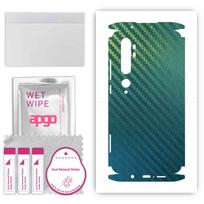 apgo Apsauginis lipdukas nugarėlei + šonams, suderinamas su Xiaomi Mi Note 10 Pro, Pilnai apgaubianti plėvelė, Folija, Vinilas - Raštas Carbon Chameleon CAKA1