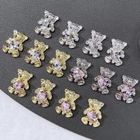 10Pcs Mixed Bear Hug Heart Nail Art Accessories Suitable for Nail Art Creation