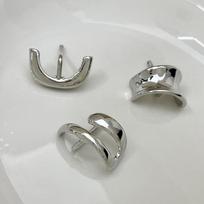 3 vnt. moteriškų geometrinių plaukų segtukų, skirtų uodegai, galvos gale. Moteriški plaukų aksesuarai 3 Pcs/set gray