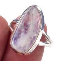 Natural Rainbow Moon Stone Gemstone Handmade 925 Sterling Silver Ring S.9 n6s72 gray