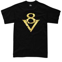V8 Engine Classic Car Amc Big Block Block Gold Print Unisex T-Shirt S