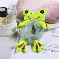 1PC Cartoon Plush Stretch Scrunchie Frog Rabbit Style Hair Band Girl's Scrunchie Hair Accessory Frog style