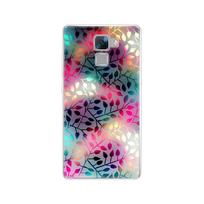 telefono dėklas Huawei Honor 7 minkštas TPU silikoninis galinis dangtelis 360 pilna apsauga spausdinimas skaidrus coque Katė gėlė huawei Honor 7 black