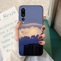 Clouds Phone Case For Huawei P50 P40 P30 Pro Lite P Smart 2021 2019 Magic 3 Soft Black Phone Cover Huawei P50