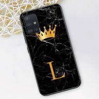 Auksinė Karūna Raidė Karalienė Dėklas Samsung Galaxy A52 A12 A53 A51 A32 A21s A22 A31 A72 A02s A13 5G A11 A41 Silikoninis Telefono Viršelis Samsung A72 4G(5G) black