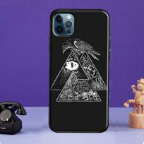 Vikingų Vegvisir silikoninis dėklas iPhone 13 Mini 11 14 12 Pro Max 7 8 Plus X XR XS Max SE 2020 telefonui iPhone 14Pro MAX black