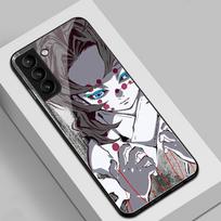 For Samsung Galaxy A60 A31 A51 A71 A52 A32 4G 5G A50 A70 Cover RUI Kimetsu No Yaiba Glass Back Phone Case M40S black