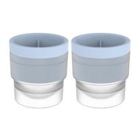 Stackable Odor-Free Ice Ball Maker with Water Large Spherical Ice Cube Tray mėlyna