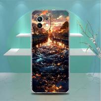 Clear Case For Xiaomi Mi Poco X3 NFC M3 Pro F3 F1 11 Lite 12 Note 10 11T 9T Transparent Phone Cover Rural Scenery Redmi Note 9S black
