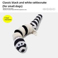 Mewoofun Pet Sniffing Snakes Toys Dogs Puzzle Toys Hide Food Relieve Boredom Plush Squeak Toys Wear and Bite Resistance gray