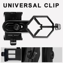 Monokuliarinis stebėjimo teleskopas Universalus mobiliojo telefono laikiklis spaustukas adapteris black