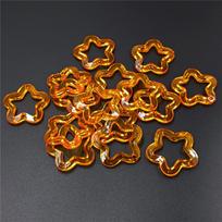 10Pcs 30mm Acrylic Transparent Rounded Pentagram Pendant Beads  for DIY Bracelet Earring Jewelry Making Fashion Material Charms Jewelry Accessory about 30mm  10Pcs oranžinė