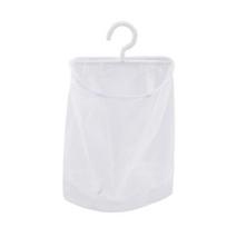 Space-saving 2 Styles Excellent Multipurpose Hanging Laundry Hamper Toy Clothes Mesh Bag Clothes Net Bag A white