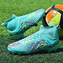 Football Shoes 35-45 Football Shoes Men's Long Nail   Artificial Lawn Professional Men's Large Size Football Boots Children Football Boots 35 žalia