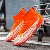 Futbolo batai Vyrams Futbolo batai Vaikams Futbolo bateliai Moterims Profesionalūs futbolo bateliai Neslystantys Chaussure Football FG Lauko futbolo batai 37 oranžinė