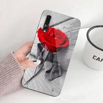 Gėlė Raudona Rožė Gėlė Telefono Dėklas Huawei P50 P40 P30 P20 Pro Mate 40 30 20 Pro Nova 9 8 7 PC Stiklinis Telefono Dangtelis Huawei P50 Pro