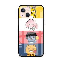 Stiklinis dėklas Apple iPhone 14 13 Pro 11 12 7 8 Plus SE 2022 XR X XS Max 6 6S Grūdintas telefono dėklas Kakao Friends iPhone 14
