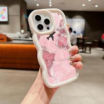 N90 Maps art design Macaron Wavy Edge Phone Cases for iPhone 15 Pro Max Samsung A54 A13 A14 S23 S24 Ultra A23 S21 FE Redmi Note13 Pro Shockproof Cover for iPhone 6(6s)