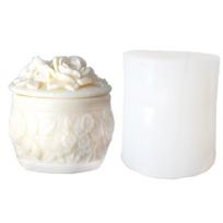Rose Decorative Storage Box Container Molds Storage Box Silicone Mold for  Epoxy Resin Trinkets Holder Home Decor white