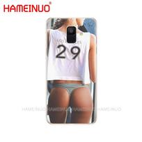 HAMEINUO Sexy ass Underwear Bikini Woman girl cover phone case for Samsung Galaxy J4 J6 J8 A9 A7 2018 A6 A8 2018 PLUS j7 duo Samsung J6 2018 black