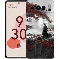 Japoniškas bušido samurajus skirtas „Google Pixel 8 7 6 Pro 6A 5G Black“ telefono dėklas Minkštas smūgiams atsparus galinis dangtelis Silikoninis TPU apvalkalas Coque Pixel 7