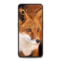 Cute Red Fox Gift For Realme GT Neo 2 3 Phone Case For Realme 9 8 5G 7 6 GT2 Pro Plus 9i 8i C21Y C21 C3 C11 C25 C35 Soft Cover Realme C35 gray