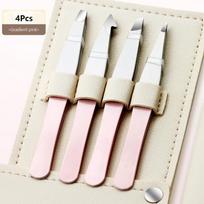 4Pcs Professional Eyebrow Tweezers Eyebrow Hair Removal Clip Makeup Sets Eyelash Extension Eyelash Tweezers Beauty gray