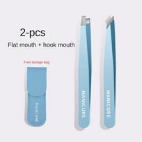 Eyebrow Tweezer Colorful Hair Beauty Fine Hairs Puller Stainless Steel Slanted Eye Brow Clips Removal Makeup Tools