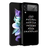 Friends Tv Digital Coffee Phone Case For Samsung Z Flip3 Flip4 Flip5 Shell For Z Flip 3 Flip 5 4 5G Black Hard Folding Cover Galaxy Z Flip 3 gray