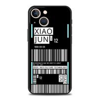 Cute FIRST CLASS PLANE TICKET Luxury Phone Case For iPhone 13 15 14 12 Mini 11 Pro MAX XR X SE XS 7 8 Plus Silicone Black Cover iPhone 15 Plus