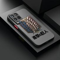 Attack On Titan LOGO For OPPO A55 A54S A53S A52 A33 A32 A31 A16S A16K A15S A11S A9 A5 Frosted Translucent Phone Case OPPO A1K gray