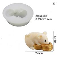 3D Pelės Silikoninė Forma Fondantiniam Tortui, Šokoladui, Žvakių Gamybai, DIY Rankų Darbo Dervos Formos Gipsui, Vaškui D white