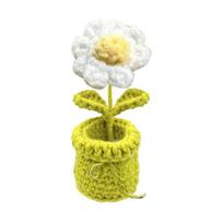 1/4 vnt. Nertas gėlių kėdės kojos užvalkalas Rankų darbo mezgimas Baltas gėlių universalus baldų sofa 1pc