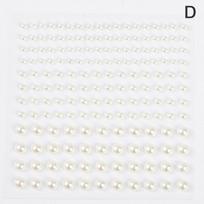 1 lapelis Plastikiniai Pusapvaliai Perliniai Lipdukai Veido Grožiui Makiažas white