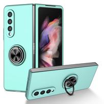 Apsauginis dėklas su stoveliu-žiedu Samsung Galaxy Z Fold 6 5 4 3 2 5G, atsparus smūgiams, prigludęs dangtelis, stovas, magnetinis laikiklis for Samsung Z Fold 6 dangaus mėlyna spalva