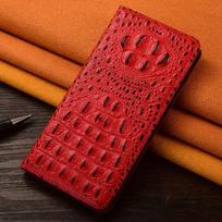 ZTE Axon 50 Ultra Genuine Leather Flip Cover for Supreme Edition - Suitable for Axon 41 and 30 Pro ZTE Axon 40 Ultra red