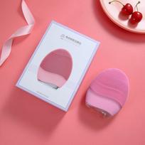 Electric Silicone Cleansing Brush Face Pore Deep Blackhead Washing Makeup Remover Foaming Brush Portable Beauty Massager blue