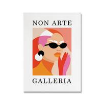 Mona Lisa Pop mados meno spaudinys Vintage Yayoi Kusama drobės plakatas Minimalus abstraktus kačių sienos paveikslas New Yorker žurnalo dekoras be rėmelio 21*30cm No Frame beige