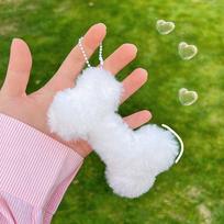 Pliušinis Čiūžiantis Kaulo Raktų Pakabukas Animacinis Kawaii Pakabukas Iškamša Mokyklinės Kuprinės Pakabukas Minkštas Patogus Mielas Baltas Kostiumo Dekoracija Dovana
