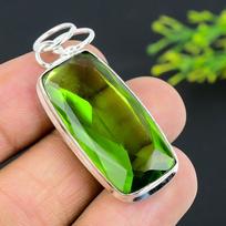 Peridot Gemstone Handmade 925 Sterling Silver Jewelry Pendant 1.97  o4i44 green
