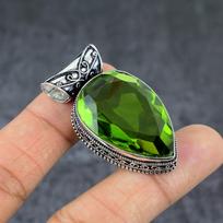 Peridot Gemstone Handmade 925 Sterling Silver Jewelry Gift Pendant 1.89  n5N07 green